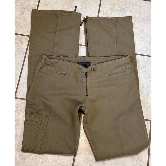 Versace Women’s Sz 34-48 Couture Vintage Jeans Khaki Straight Leg Ittierre Italy - Picture 11 of 16